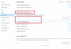 आउटलुक में किसी को सुरक्षित प्रेषक सूची में कैसे जोड़ें 