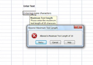 Microsoft Excel में त्रुटि संदेश कैसे जोड़ें 