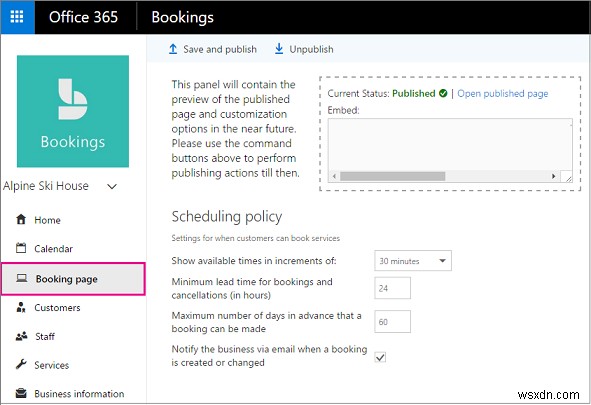 Microsoft Bookings और Facebook पेज को कैसे कनेक्ट करें 