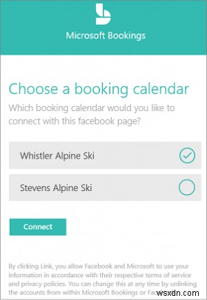 Microsoft Bookings और Facebook पेज को कैसे कनेक्ट करें 