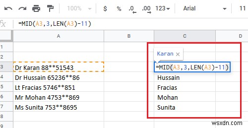 Excel में किसी विशिष्ट वर्ण के पहले या बाद में टेक्स्ट कैसे निकालें 