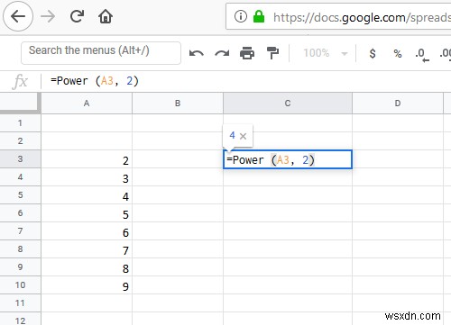 Excel में कक्षों की श्रेणी में संख्याओं की घातीय गणना कैसे करें 