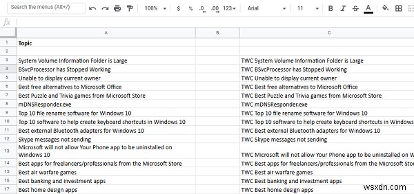 Excel में कक्षों की श्रेणी में उपसर्ग या प्रत्यय कैसे जोड़ें 