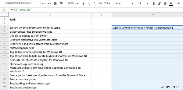 Excel में कक्षों की श्रेणी में उपसर्ग या प्रत्यय कैसे जोड़ें 