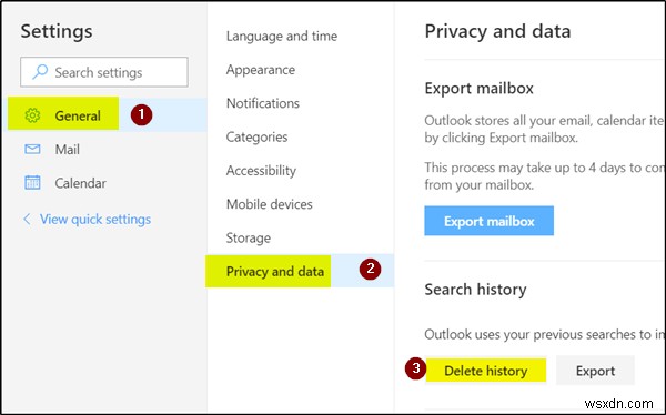 आप Outlook.com से खोज इतिहास कैसे हटाते हैं 
