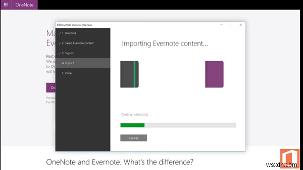 OneNote आयातक उपकरण का उपयोग करके नोट्स को EverNote से OneNote में माइग्रेट करें 