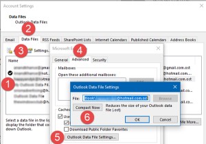 Microsoft Outlook में मेलबॉक्स का आकार कैसे साफ़, छोटा और छोटा करें