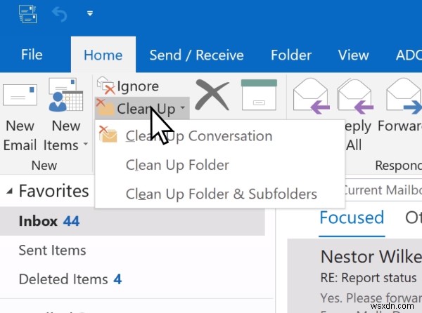 Microsoft Outlook में मेलबॉक्स का आकार कैसे साफ़, छोटा और छोटा करें