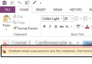 इस नोटबुक को सिंक करने के लिए OneNote को पासवर्ड की आवश्यकता है, त्रुटि कोड 0x803d0005 