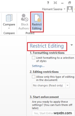 Microsoft Word में संपादन प्रतिबंध कैसे सेट करें