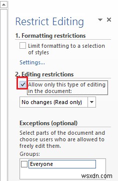Microsoft Word में संपादन प्रतिबंध कैसे सेट करें
