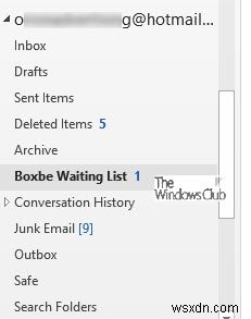 Boxbe वेटिंग लिस्ट को आउटलुक से कैसे हटाएं