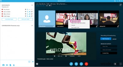 स्काइप मीटिंग ब्रॉडकास्ट इवेंट को कैसे प्रबंधित करें