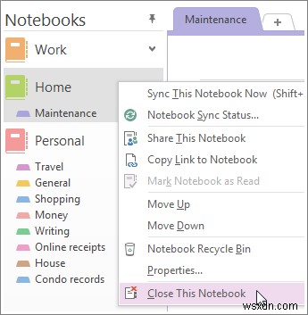 OneDrive से OneNote नोटबुक कैसे हटाएं
