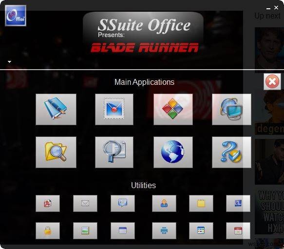 SSuite Blade Runner पोर्टेबल ऑफिस सुइट विंडोज 10 के लिए