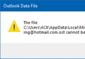 फ़ाइल को Outlook में खोला नहीं जा सकता संदेश - Outlook डेटा फ़ाइल 