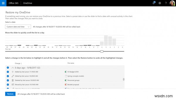 OneDrive में नई फ़ाइलें पुनर्स्थापना सुविधा का उपयोग कैसे करें