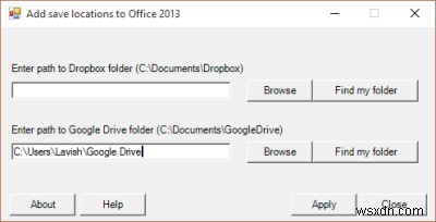 Google ड्राइव और ड्रॉपबॉक्स को Microsoft Office में स्थान सहेजें के रूप में जोड़ें 