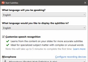 प्रस्तुति अनुवादक आपको लाइव उपशीर्षक जोड़ने और प्रस्तुतियों का अनुवाद करने देता है 