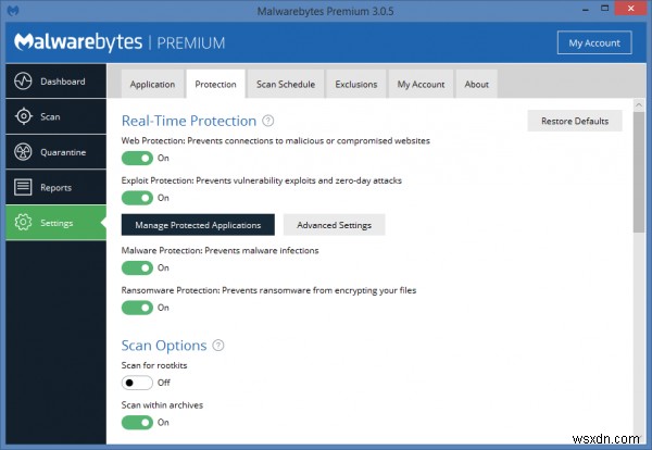 मालवेयरबाइट्स का उपयोग करते समय Office 365 त्रुटि संदेश 0x8004FC12 