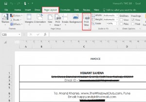 Microsoft Excel रिपोर्ट के प्रिंट शीर्षक के रूप में एक पंक्ति या स्तंभ का चयन कैसे करें 