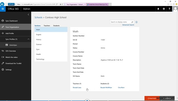 Microsoft स्कूल डेटा सिंक:ऑनलाइन कक्षा स्वचालन समाधान सुविधाएँ 