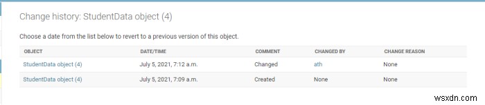 Django में मॉडल ऑब्जेक्ट का इतिहास ट्रैकिंग 
