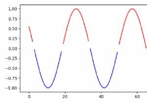 Python Matplotlib में एक शर्त के आधार पर एक बहुरंगी रेखा को प्लॉट करें 