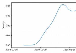 Matplotlib का उपयोग कर पांडों में तिथियों की कर्नेल घनत्व साजिश कैसे करें? 