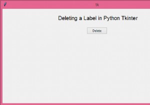 पायथन टिंकर में एक लेबल हटाना 
