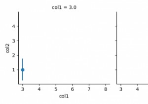 Seaborn FacetGrid (Matplotlib) का उपयोग करके डेटाफ़्रेम से एरर बार प्लॉट करना 