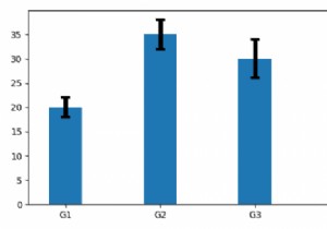 Matplotlib बार चार्ट में त्रुटि रेखा की मोटाई कैसे बढ़ाएं? 