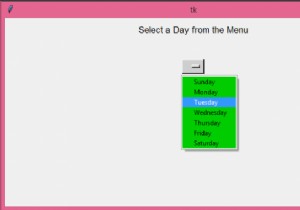 टिंकर के विकल्पमेनू विजेट के मेनू पृष्ठभूमि रंग को कैसे बदलें? 