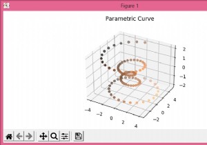 पायथन के Matplotlib.pyplot में एक 3D पैरामीट्रिक वक्र का रेखा रंग 