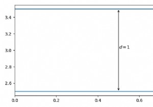 Matplotlib में तकनीकी ड्राइंग में दूरी के तीरों को प्लॉट करना 