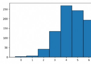 Matplotlib हिस्टोग्राम प्लॉट में लेबल कैसे केंद्रित करें? 