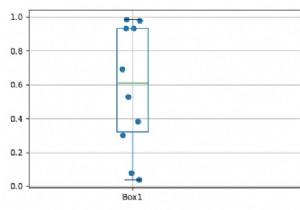 Matplotlib का उपयोग करके बॉक्सप्लॉट में अंकों का बिखराव जोड़ना 