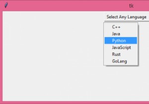 मैं टिंकर में सूची से ड्रॉपडाउन मेनू कैसे बना सकता हूं? 