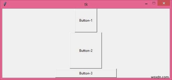 मैं पायथन टिंकर में बटन का आकार कैसे बदलूं? 