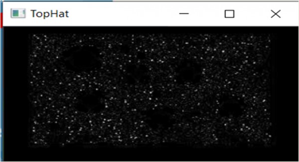 OpenCV का उपयोग करके छवियों पर सफेद TopHat संचालन करना 