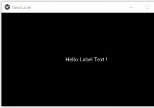 पायथन - कीवी विंडो में लेबल जोड़ें 