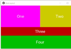 पायथन - Kivy में BoxLayout विजेट 