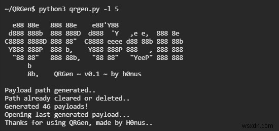 QRGen के साथ दुर्भावनापूर्ण क्यूआर कोड 