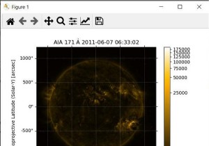 SunPy पायथन में एक सौर छवि की साजिश रच रहा है 