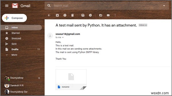 Python का उपयोग करके अपने Gmail खाते से मेल भेजें 
