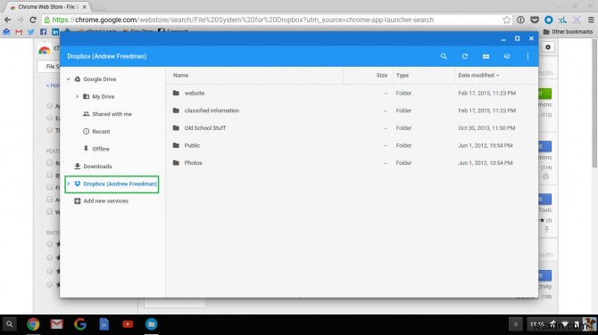 Chrome OS पर Files ऐप में ड्रॉपबॉक्स या वनड्राइव कैसे जोड़ें