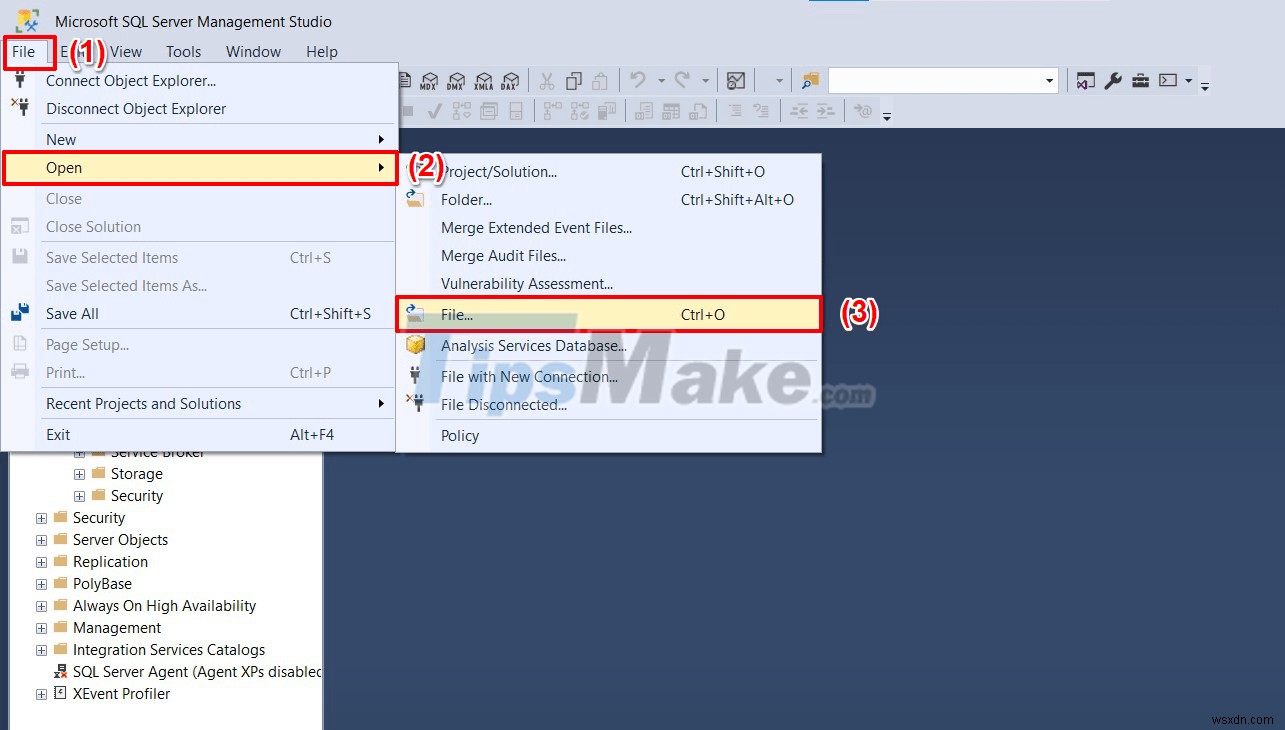 स्क्रिप्ट फ़ाइल से SQL सर्वर में डेटा कैसे आयात करें 