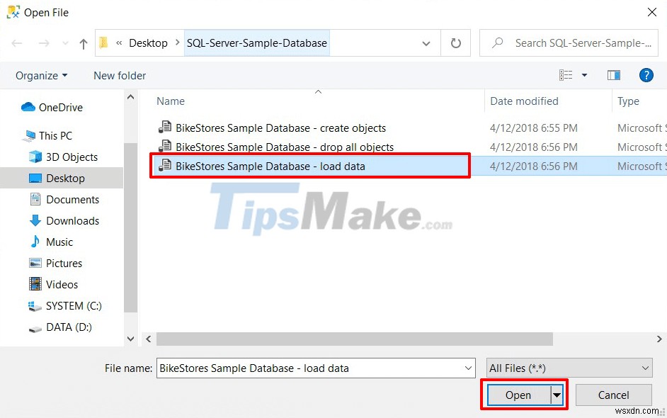 स्क्रिप्ट फ़ाइल से SQL सर्वर में डेटा कैसे आयात करें 