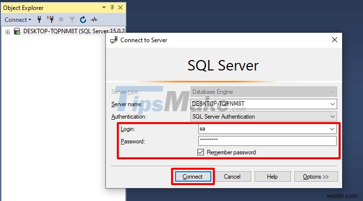 SSMS के माध्यम से SQL सर्वर से कनेक्शन कैसे करें 