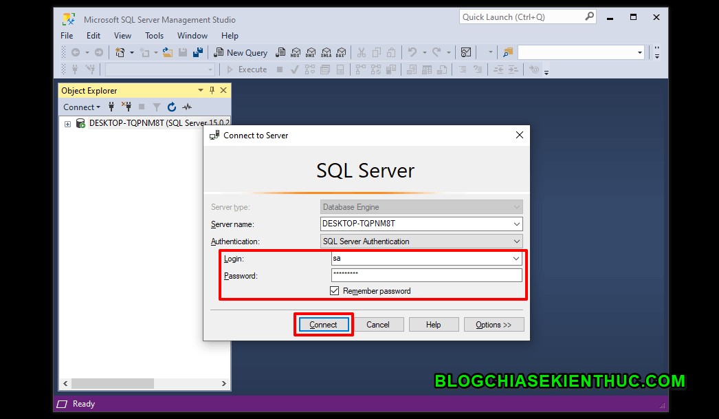 SSMS के माध्यम से SQL सर्वर से कनेक्शन कैसे करें 
